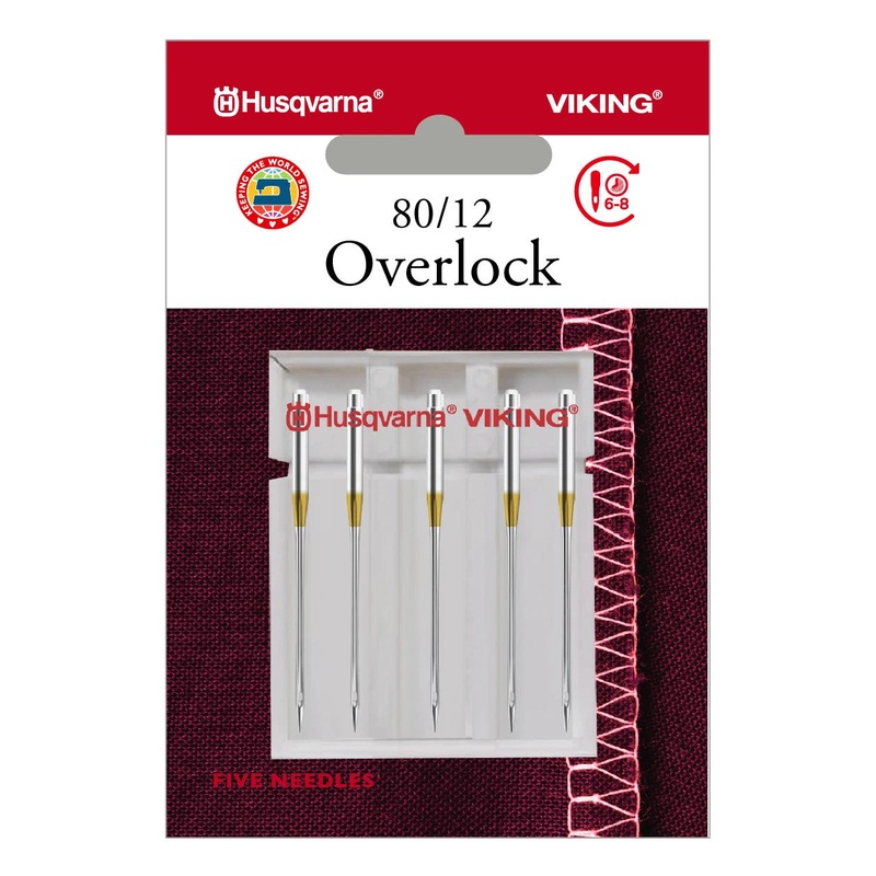 HUSQVARNA VIKING Overlock Needles Size 80/12 5-Pack