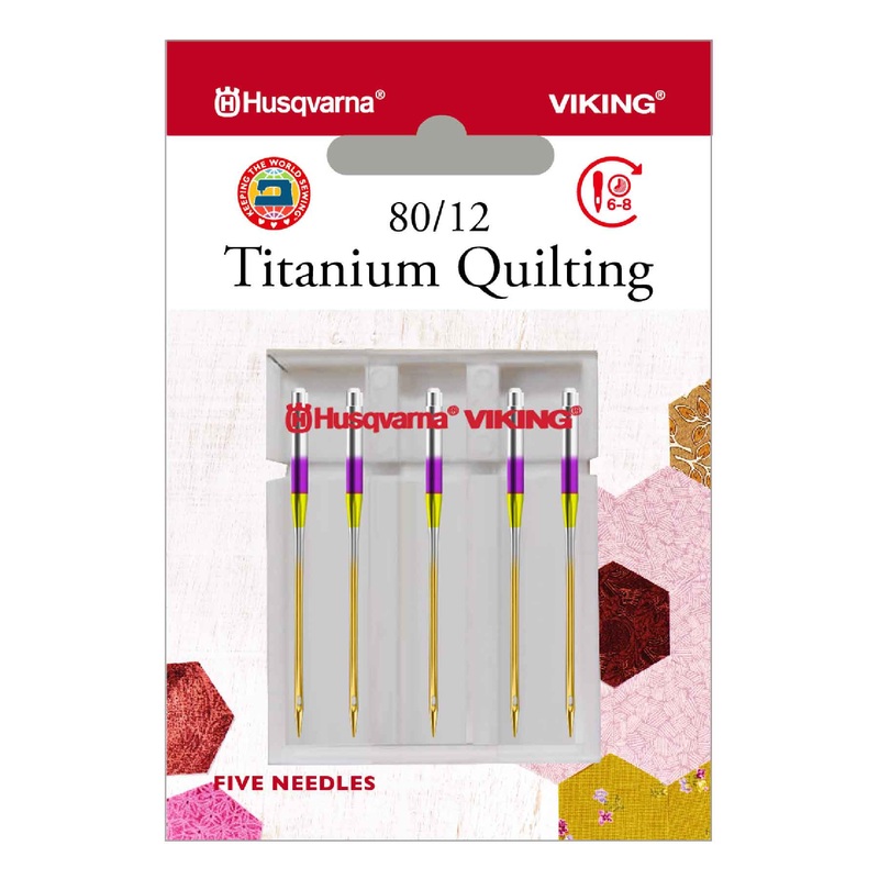 HUSQVARNA VIKING Titanium Quilting Needles Size 80/12 5-Pack