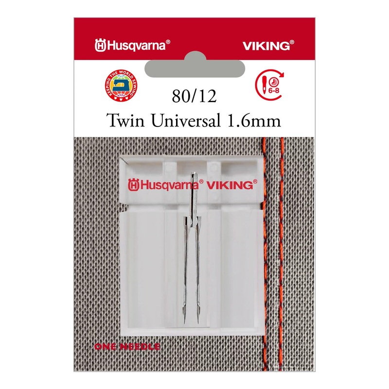 HUSQVARNA VIKING Twin Universal 1.6mm Needle Size 80/10