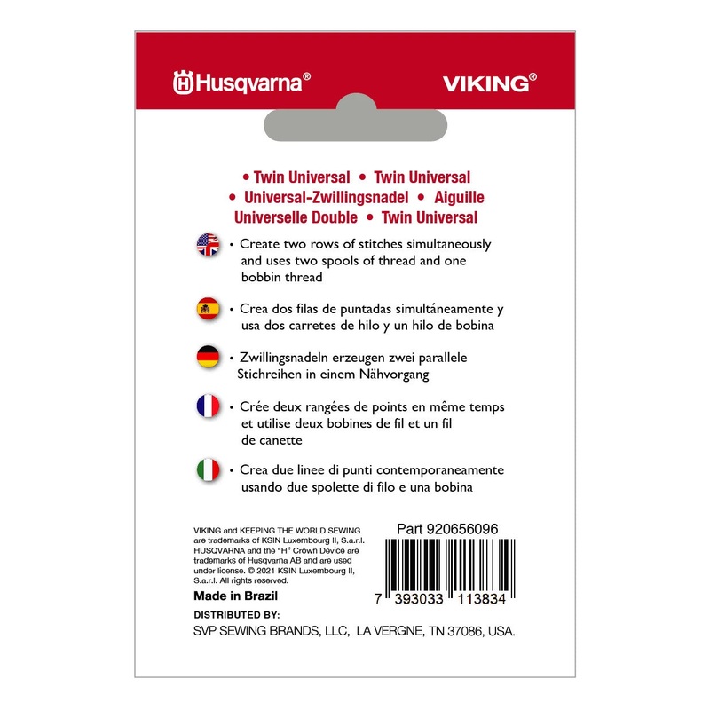 HUSQVARNA VIKING Twin Universal 4.0mm Needle Size 90/14