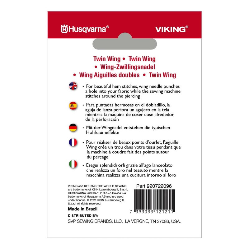 HUSQVARNA VIKING Twin Wing 2.5mm Needle Size 100/16