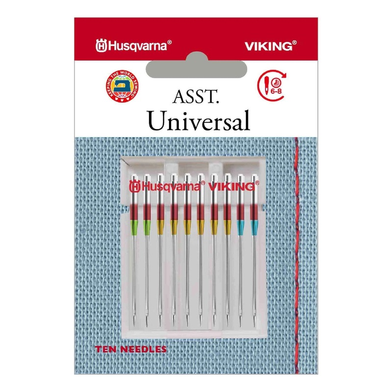 HUSQVARNA VIKING Universal Needles Assorted Sizes 10-pack