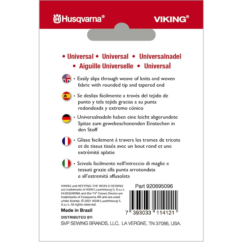 HUSQVARNA VIKING Universal Needles Size 90/14 10-Pack