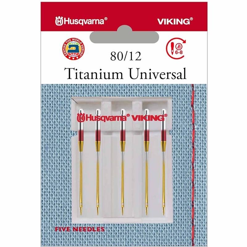 HUSQVARNA VIKING Universal Titanium Needles Size 80/12 5-pack