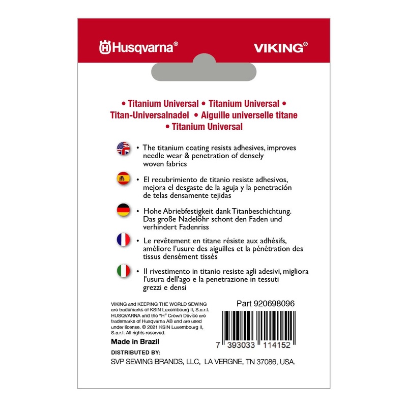 HUSQVARNA VIKING Universal Titanium Needles Size 90/14 5-pack