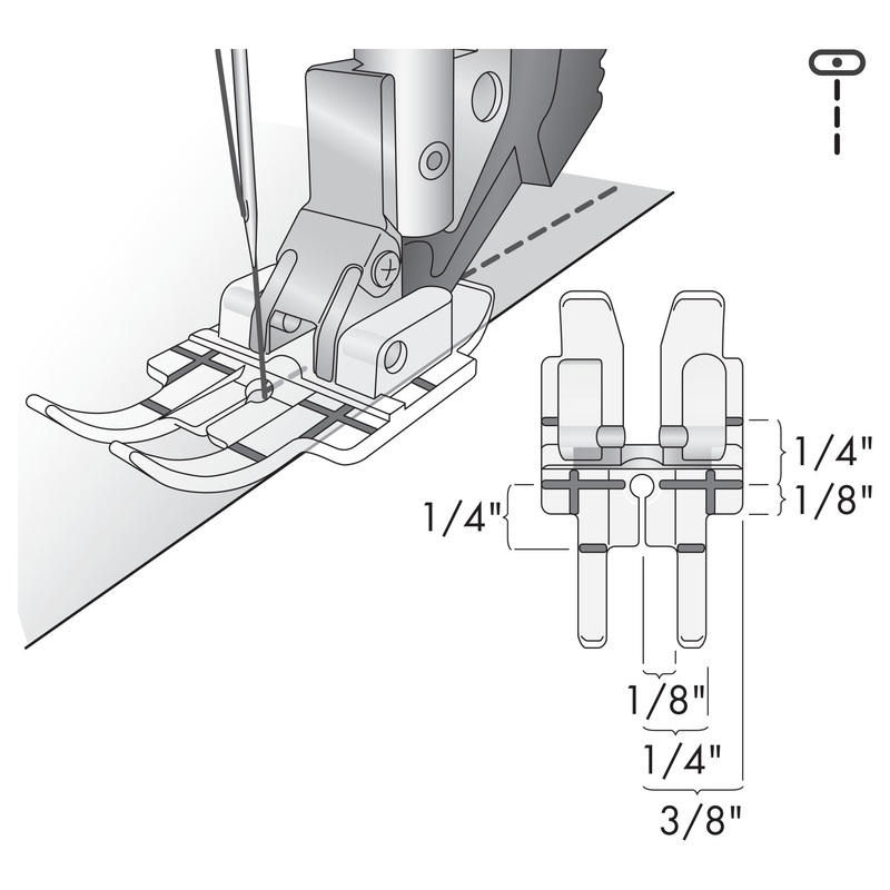 PFAFF Clear 1/4 Inch Quilting Foot for IDT System
