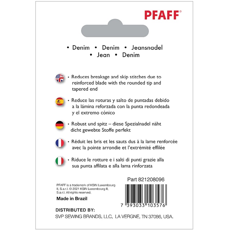 PFAFF Denim Needles Assorted Sizes 5-pack