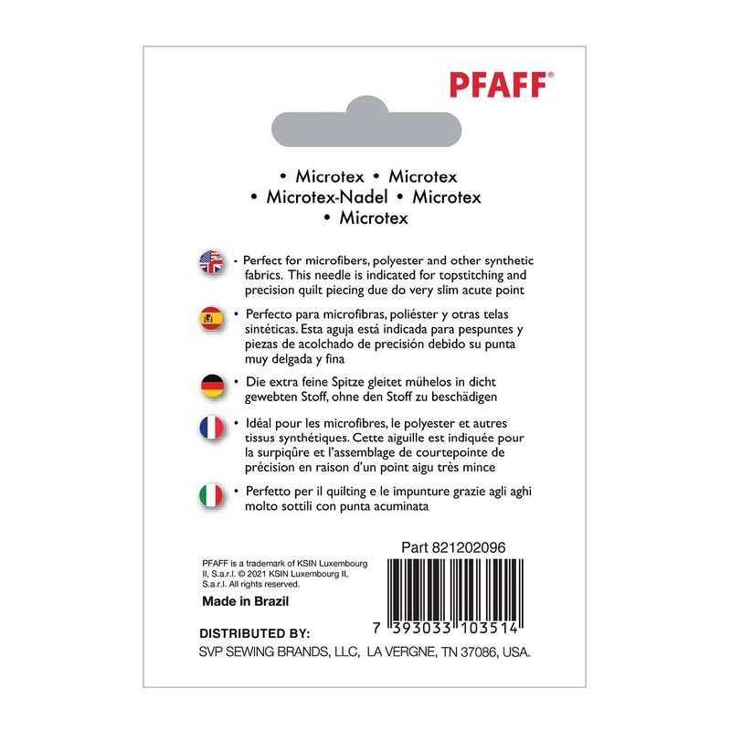 PFAFF Microtex Needles Assorted Sizes 5-pack