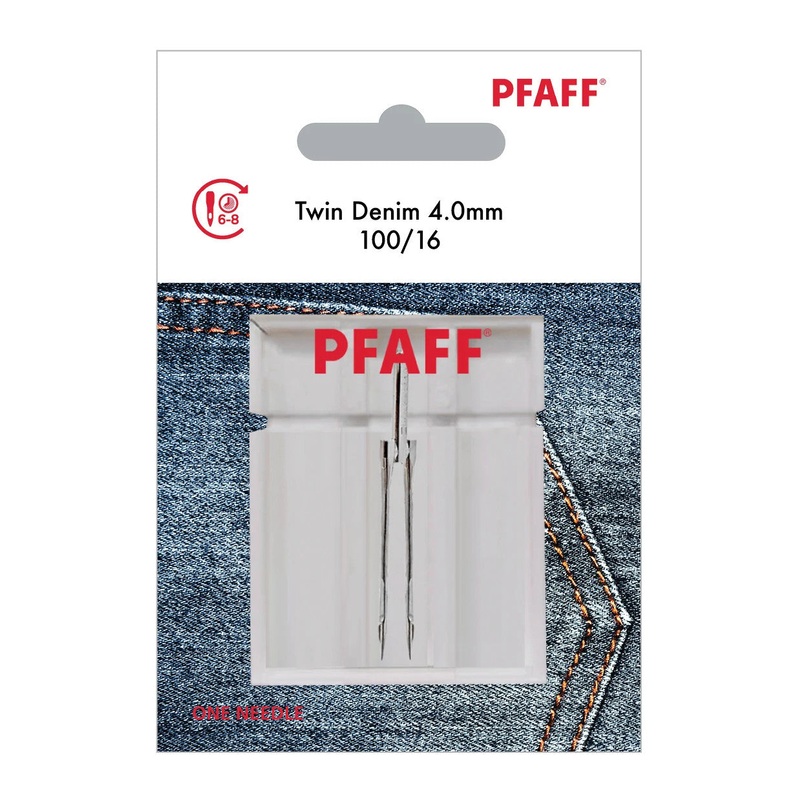 PFAFF Twin Denim Needle 4mm Size 100/16 1-Pack