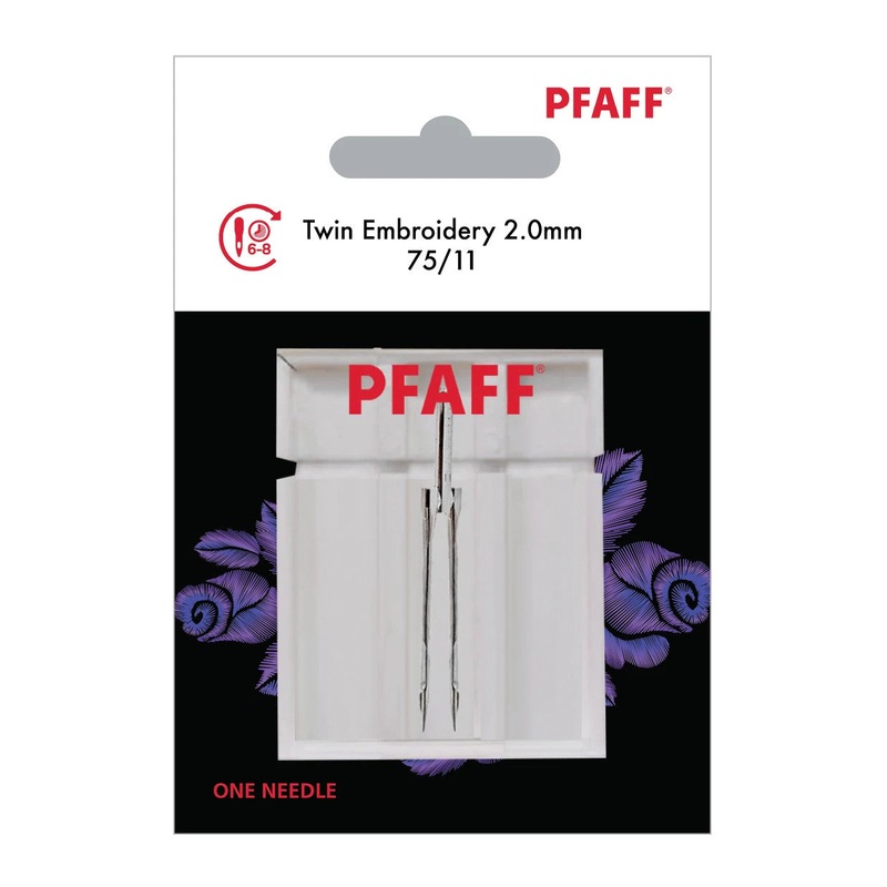 PFAFF Twin Embroidery Needle 2mm Size 75/11 1-Pack