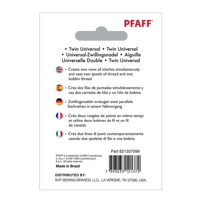 PFAFF Twin Universal Needle 4mm Size 100/16 1-Pack
