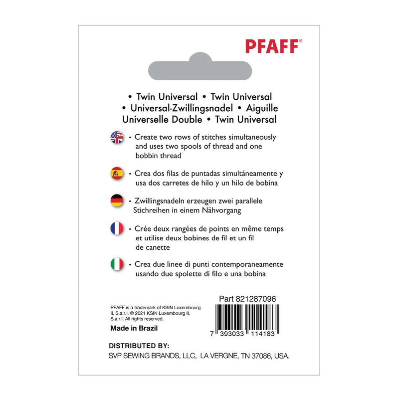 PFAFF Twin Universal Needle 4mm Size 90/14 1-Pack