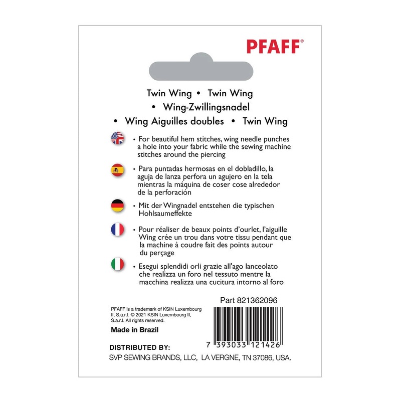 PFAFF Twin Wing Needle 2.5mm Size 100/16 1-Pack
