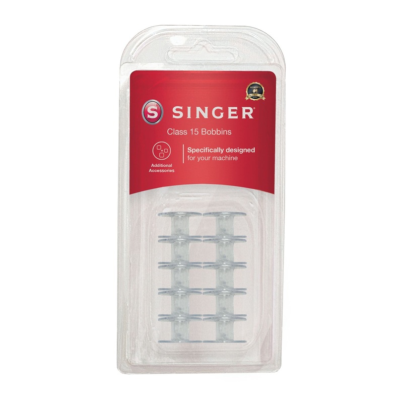 SINGER Class 15 Plastic Bobbins 10-Pack