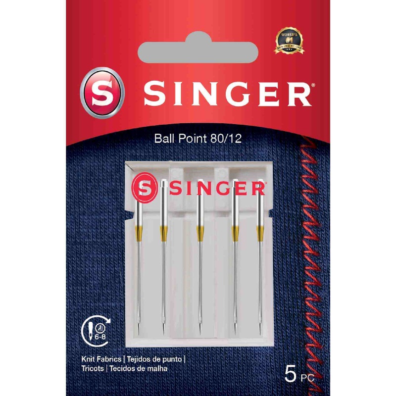 SINGER Ball Point Needles 80/12 5-Pack