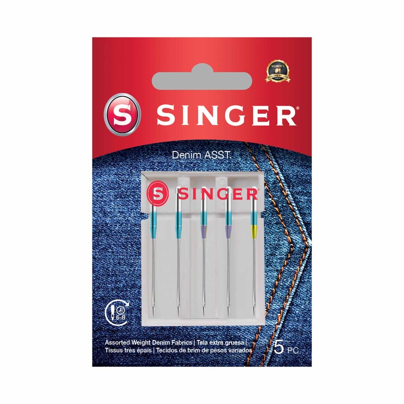 SINGER Denim Needles Assorted Sizes 5-Pack