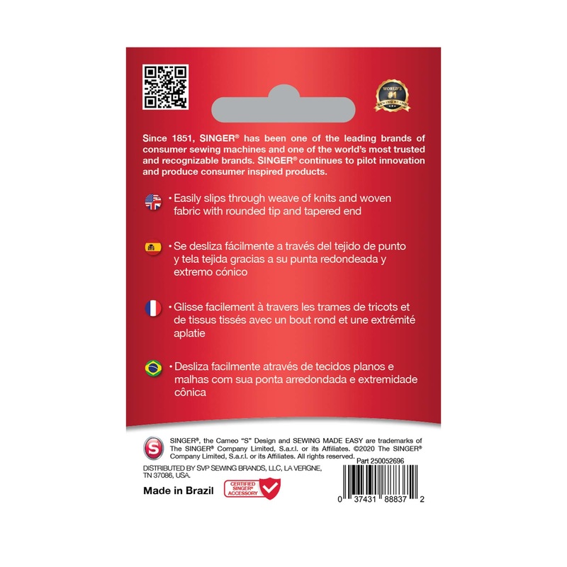 SINGER Universal Needles Assorted Sizes 5-Pack