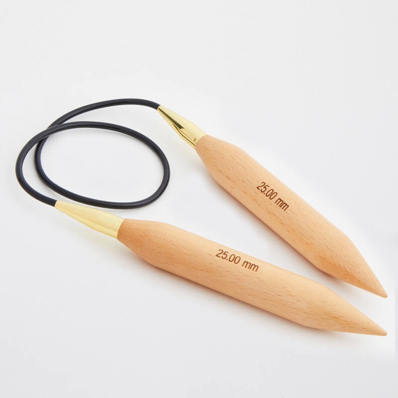 KnitPro Jumbo Birch riadata dados izmros: 80/100/120/150cm, 30/35mm