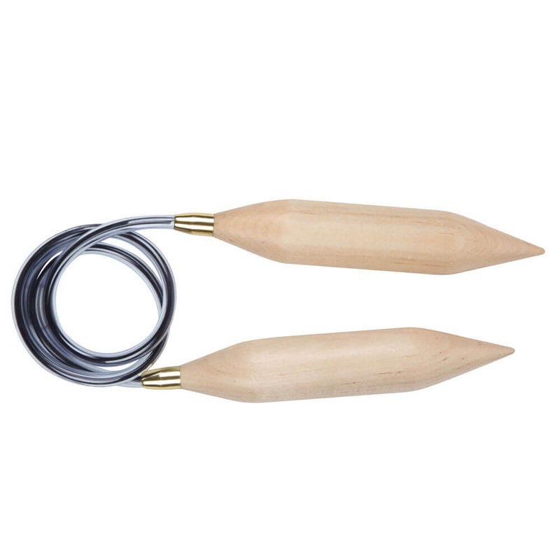 KnitPro Jumbo Birch riadata dados izmros: 80/100/120/150cm, 30/35mm