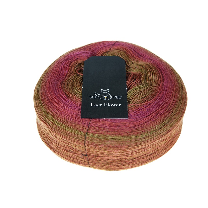 SCHOPPEL Lace Flower Yarn|2330__Autumn Champion|2359__Chickpeas|2435__Furnace|2437__Okey-Dokey|2398__On The Shelf|2436__Woodruff