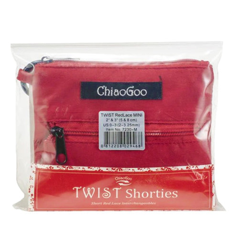 ChiaoGoo TWIST Shorties Red Mini Interchangeables Set