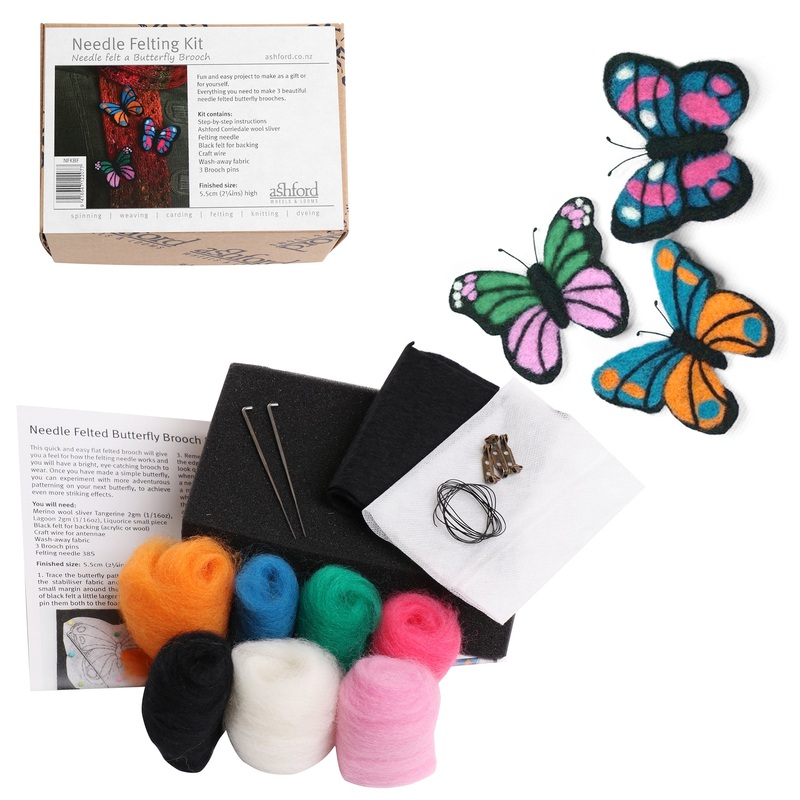 Ashford Needle Felting Kit – Butterflies