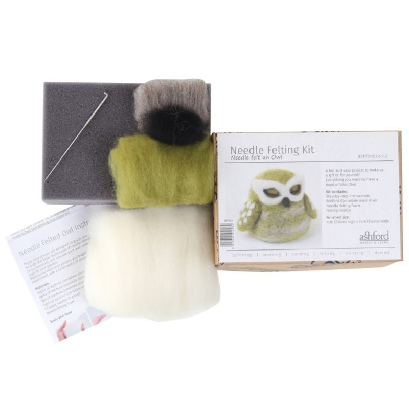 Ashford Needle Felting Kit – Owl