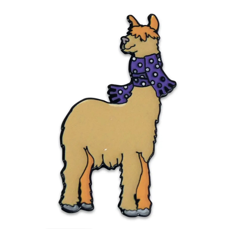 Purple Scarf Alpaca Enamel Pin