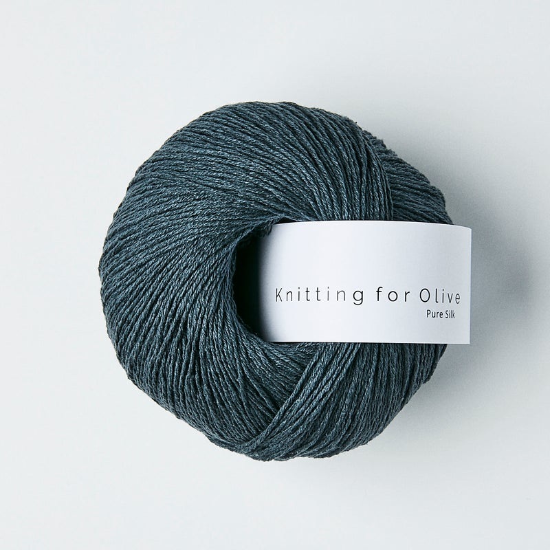 Knitting for Olive Pure Silk|Undyed|Cream|Putty|Haze|Powder|Soft Peach|Dusty Artichoke|Sunflower|Deep Petroleum Blue|Dark Cognac|Coal|Plum Rose|Copper|Cardamom|Dove Blue|Olive|Fuchsia|Ice Blue|Ballerina|Autumn|Dusty Honey|Oatmeal|Poppy Rose|Blue Tit|Poppy