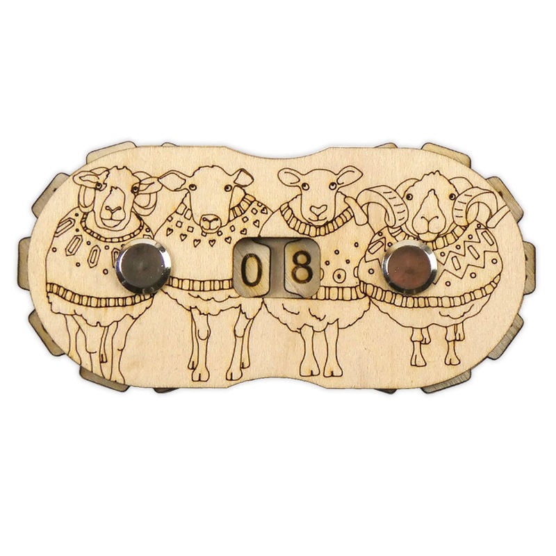 Emma Ball Sheep in Sweaters Wooden Row Counter