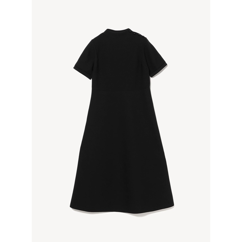 Fit and Flare Knit Dress|Black|36|38