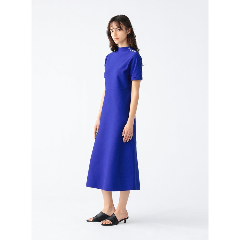 Fit and Flate Knit Dress|Blue|36|38