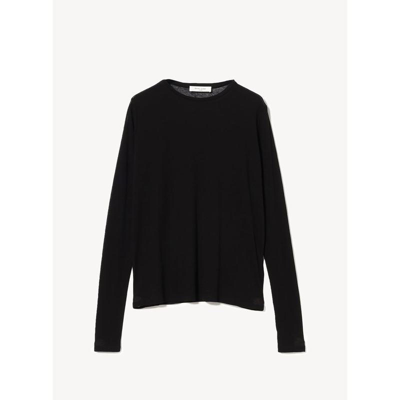 Long Sleeve Sheer T-Shirt|Black|One Size