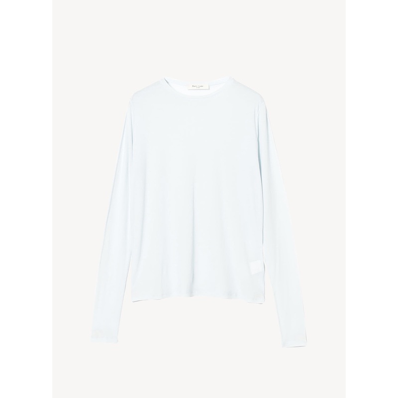 Long Sleeve Sheer T-Shirt|Sax|One Size