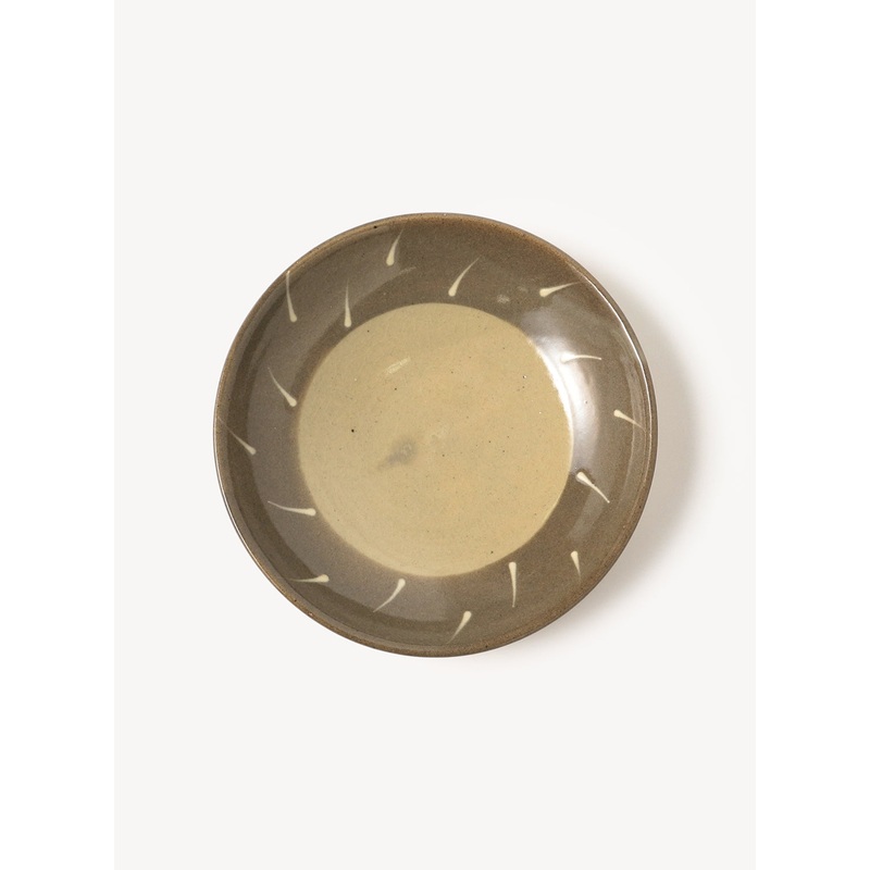 Medium Hamadagama Round Plate|White