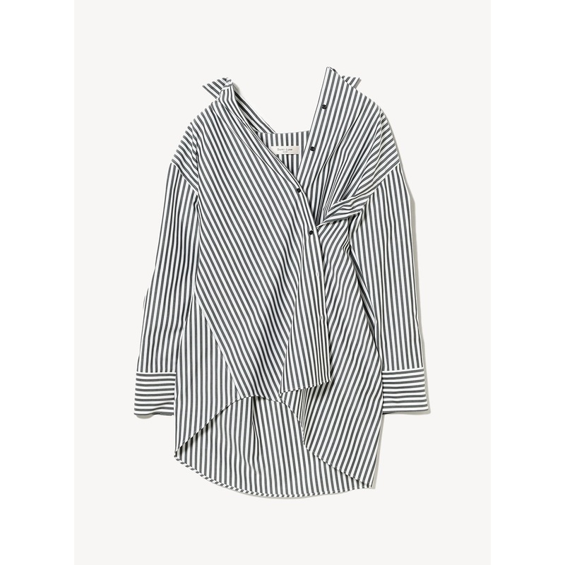 Oversized 2 Way Shirt|Striped|36|38