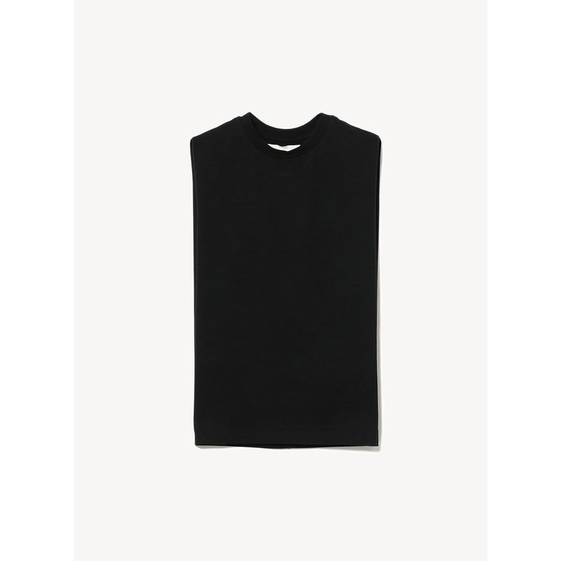 Sleeveless T-Shirt|Black|One Size
