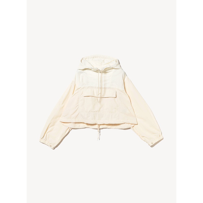 2 Tone Anorak Parka|Ivory|One Size