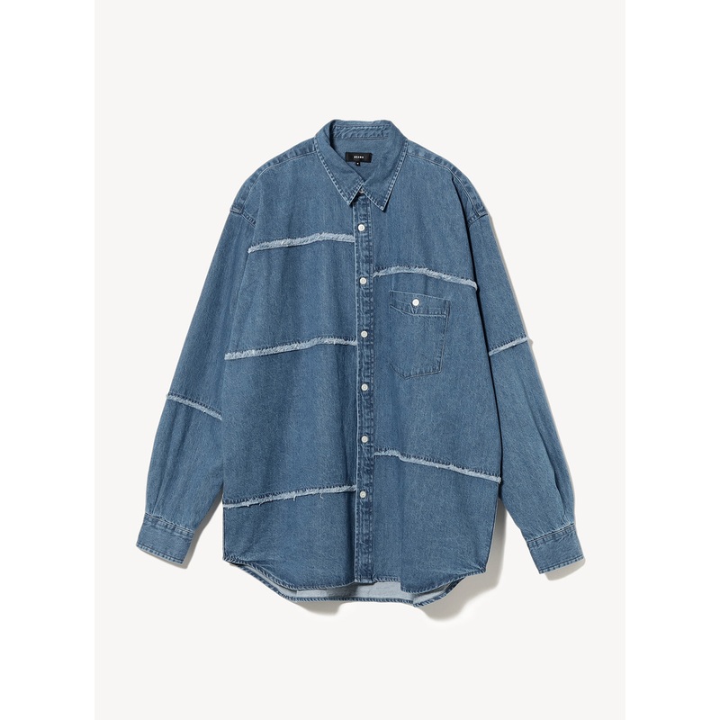 Cut-Off Denim Work Shirt|Indigo|S|M|L|XL