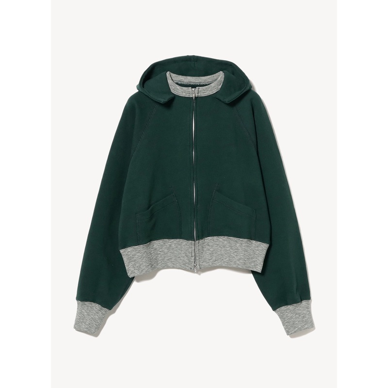 Retro Zip Hoodie|Dark Green|One Size