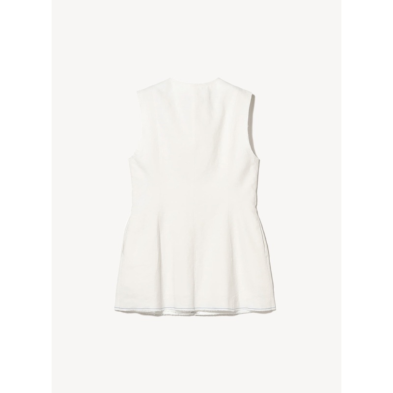 Sleeveless Jacket|White|38