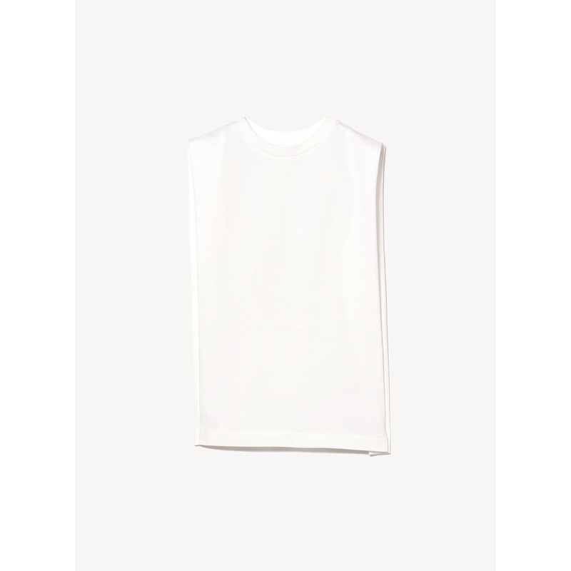 Sleeveless T-Shirt|White|One Size