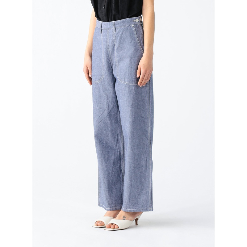 Straight Work Pants|Blue|0|1