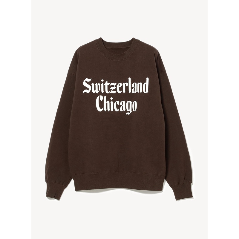 Switzerland Crewneck|Brown|S|M|L|XL