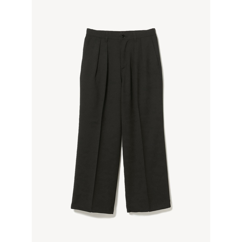 2 Pleat Wide Slacks|Black|S|M|L|XL