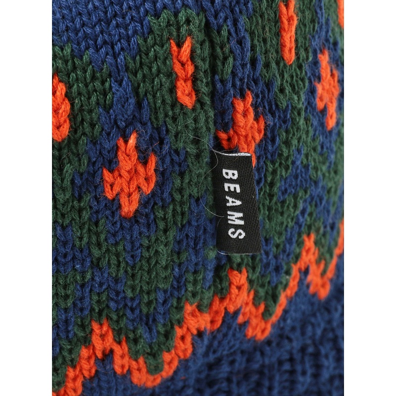 Jacquard Knit Bucket Hat|Navy|One Size