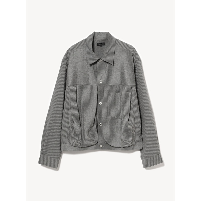Seersucker Balloon Jacket|Charcoal Grey|S|M|L|XL
