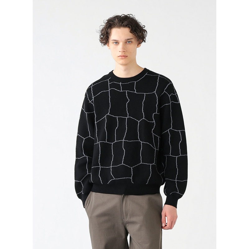 12 Gauge Spider Web Crew Knit|Black|S|M|L|XL