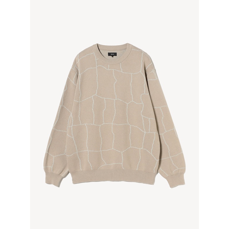 12 Gauge Spider Web Crew Knit|Taupe|S|M|L|XL