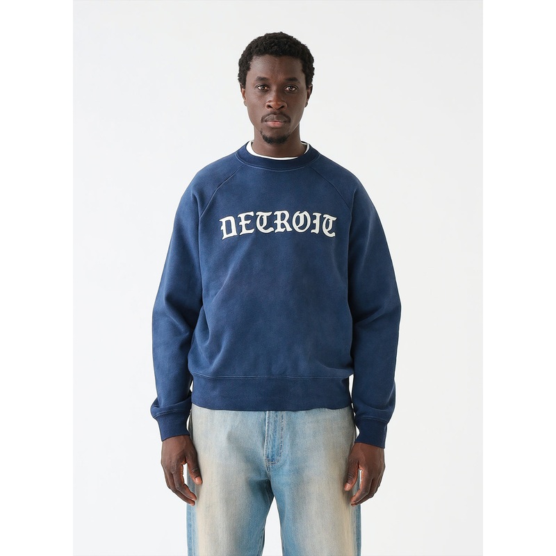 Faded Print Raglan|Navy|S|M|L|XL